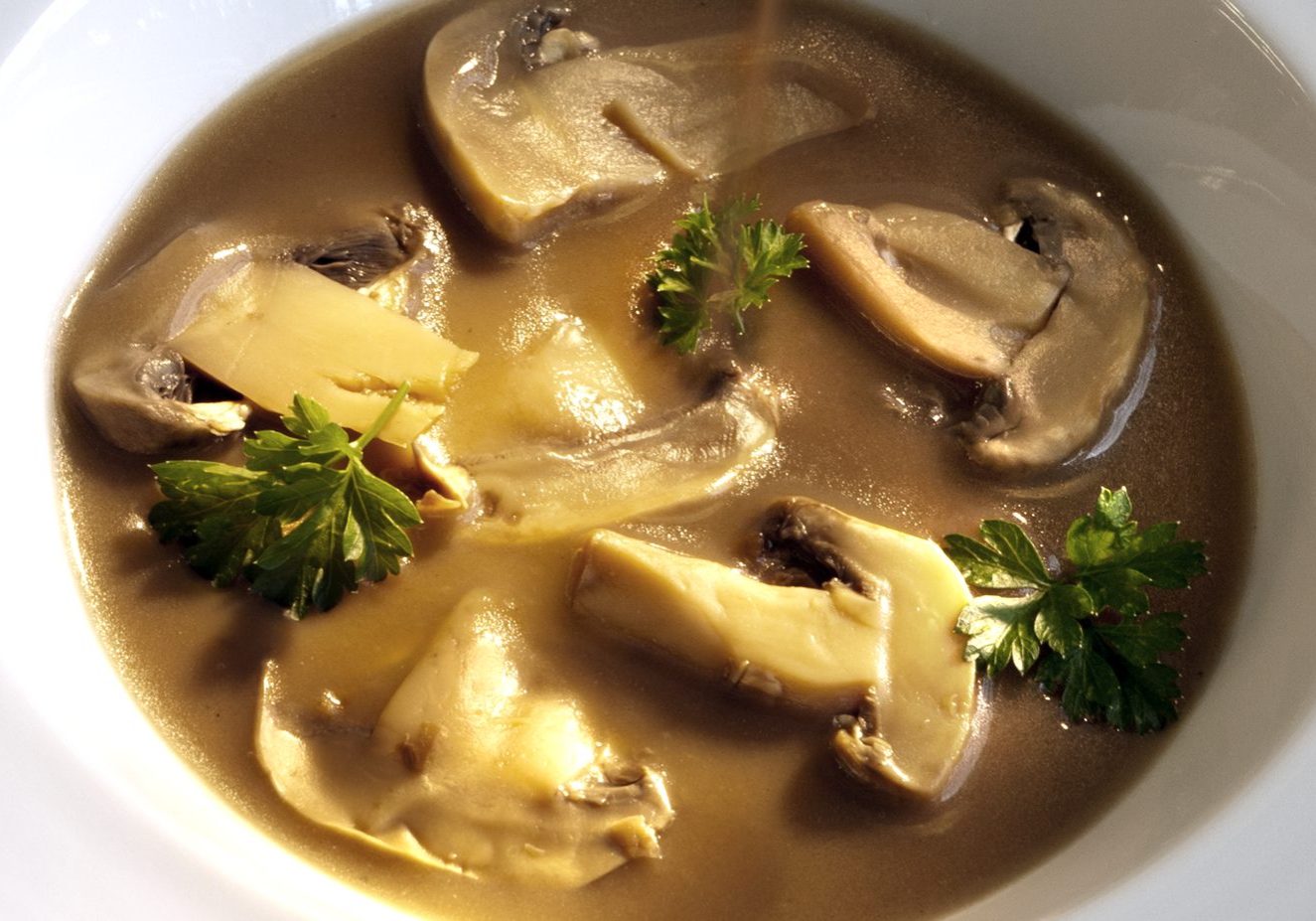 Use our Ecopouch in soups. Both mushrooms and liquid can be used. 