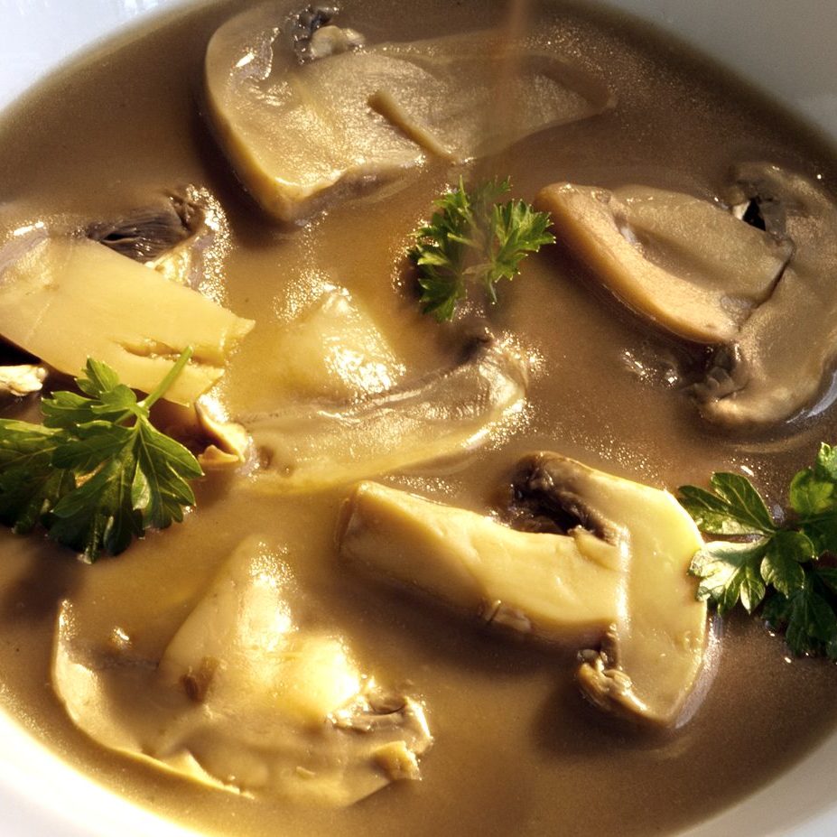 Use our Ecopouch in soups. Both mushrooms and liquid can be used. 